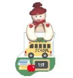 Canvas SCHOOL BUS  W/ BOY  STUFFER  CM320