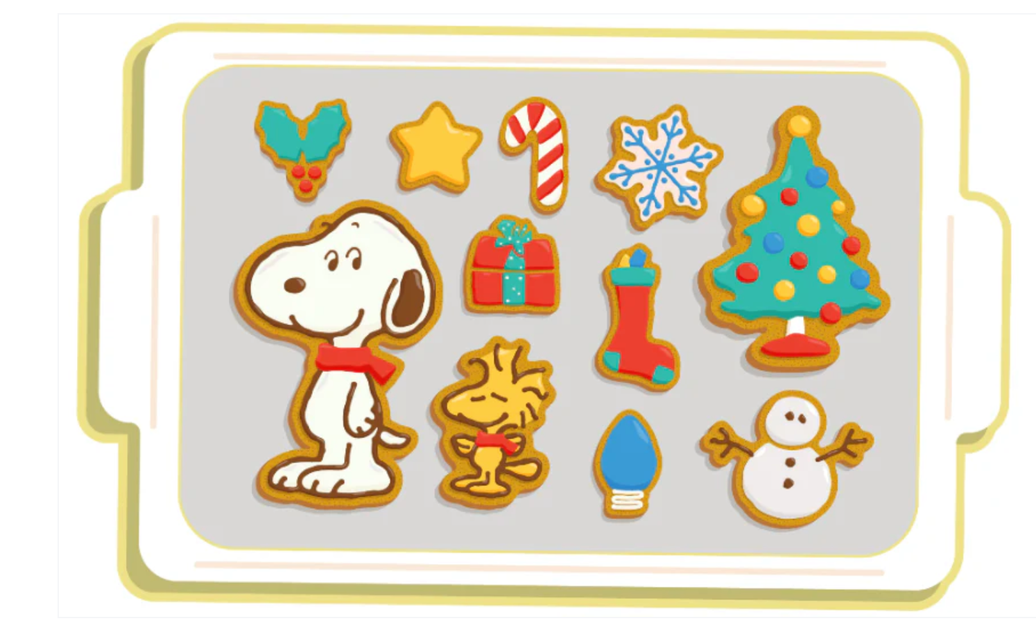Accessories PEANUTS GINGERBREAD COOKIE TRAY MINDER
