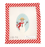 Canvas MARQUIN'S OVALS ORNAMENT OR NAPKIN RINGS - MRS. SNOWMAN   2X3"