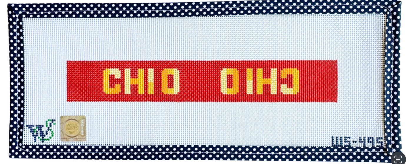 Canvas CHI O  KEY FOB