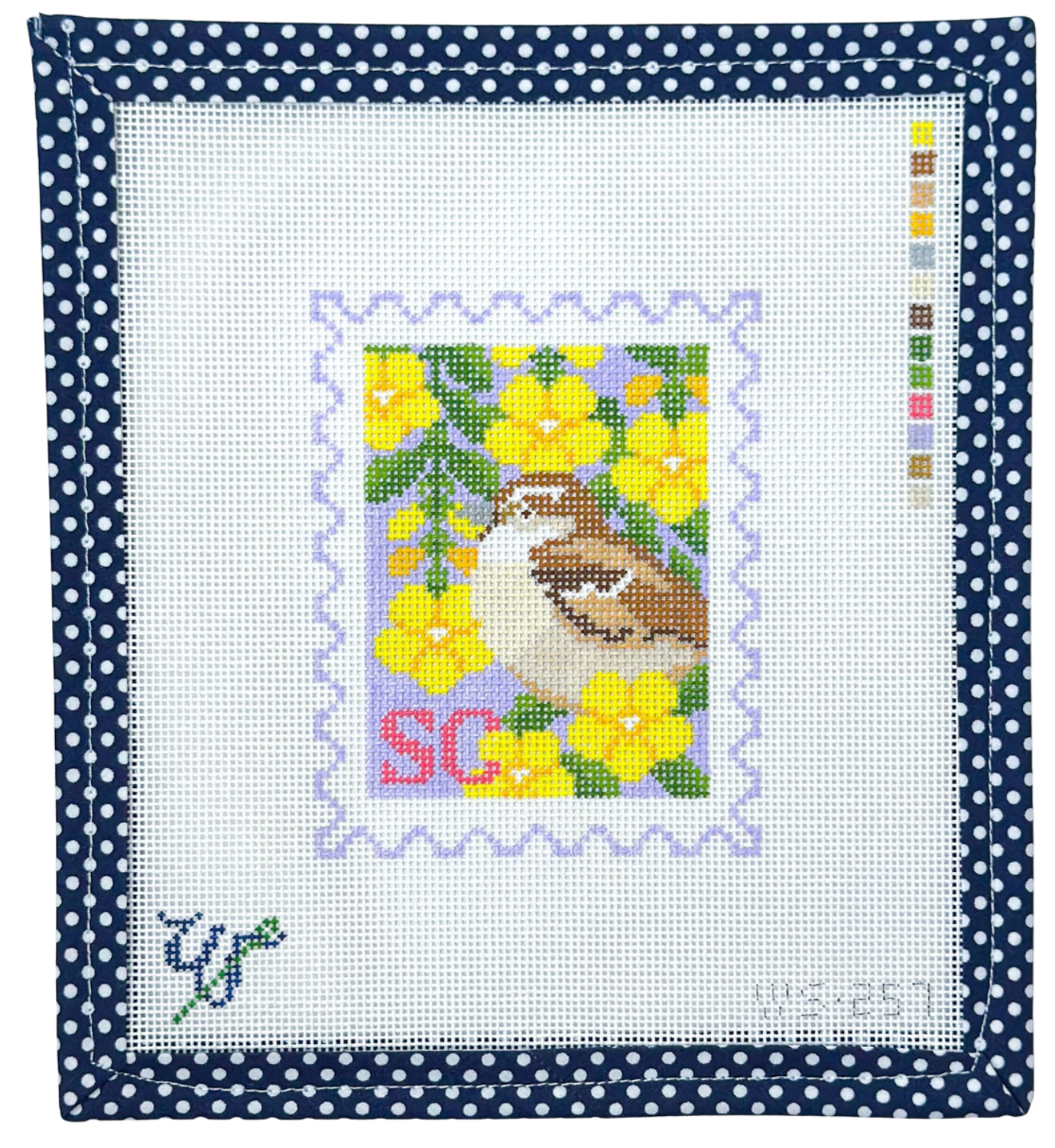 Canvas SOUTH CAROLINA STAMP  WS257W   3.5X4.25"