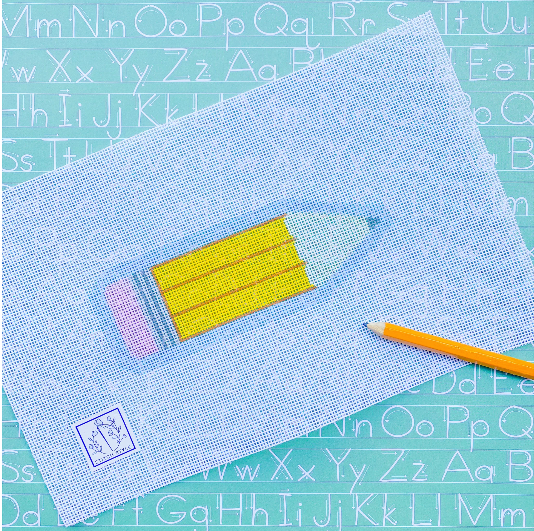 Canvas PENCIL   SS052   WITH STITCH GUIDE  3X4.25"