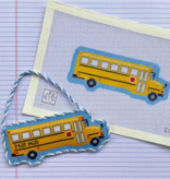 Canvas SCHOOL BUS   SS001  WITH STITCH GUIDE  5X2.25"