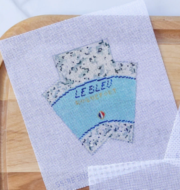 Canvas 3D WEDGE OF BLUE  CHEESE  SSAE006    4.5X4.75"