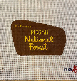 Canvas NATIONAL FOREST SIGN - PISGAH  5X3"