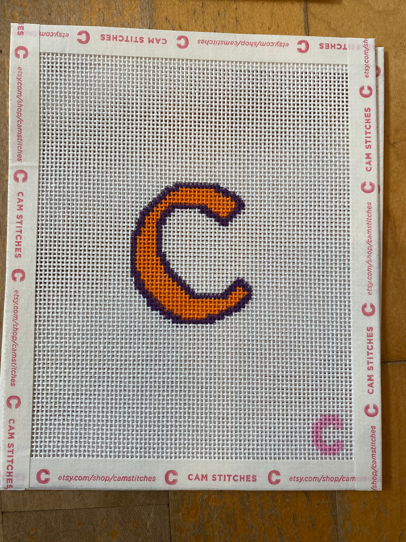 Canvas MINI CLEMSON "C"    - BAG CHARM