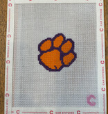 Canvas MINI CLEMSON PAW    - BAG CHARM