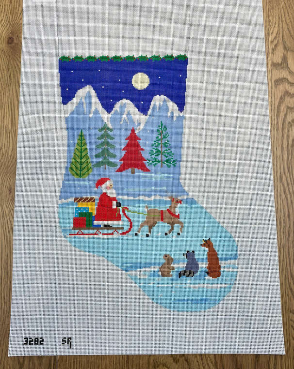 Canvas SLEIGH RIDE DELIVERY STOCKING 3282