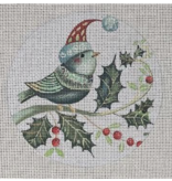 Canvas HOLIDAY BIRDS - 2 - BB2  5" ROUND