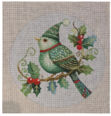 Canvas HOLIDAY BIRDS - 3 - BB3  5" ROUND