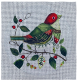 Canvas HOLIDAY BIRDS - 4- BB4  5" ROUND