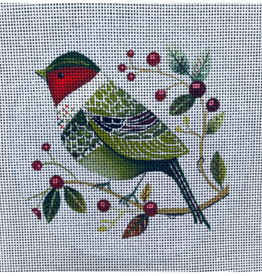 Canvas HOLIDAY BIRDS - 5 - BB  5" ROUND