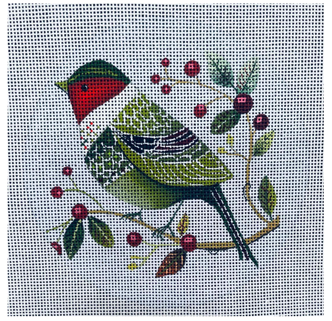 Canvas HOLIDAY BIRDS - 5 - BB  5" ROUND