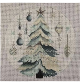 Canvas CHRISTMAS TREE FANTASY #3  CW3  5" ROUND