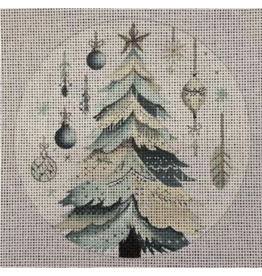 Canvas CHRISTMAS TREE FANTASY #3  CW3  5" ROUND