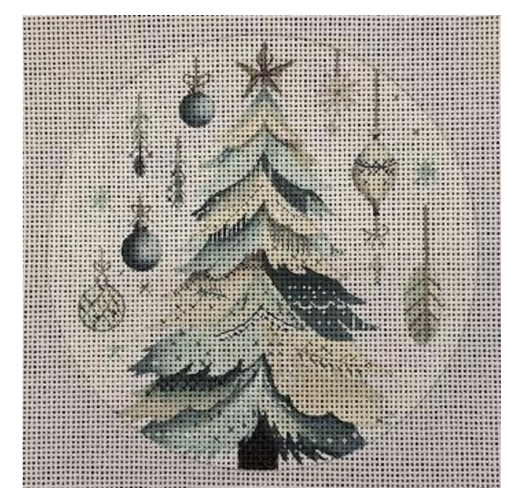 Canvas CHRISTMAS TREE FANTASY #3  CW3  5" ROUND