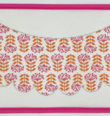 Canvas LAMPSHADE - BLOCKED BEGONIA   P&PSS1   14X16"