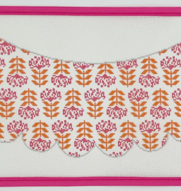 Canvas LAMPSHADE - BLOCKED BEGONIA   P&PSS1   14X16"