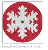Canvas SIMPLE SNOWFLAKE  SF08   4" ROUND