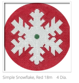 Canvas SIMPLE SNOWFLAKE  SF08   4" ROUND