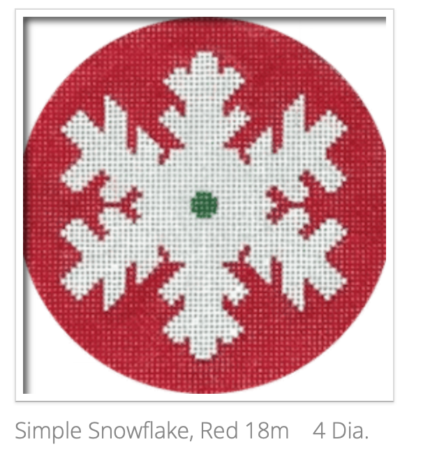 Canvas SIMPLE SNOWFLAKE  SF08   4" ROUND