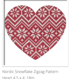 Canvas NORDIC SNOWFLAKE HEART  NOR20   4.5X4"
