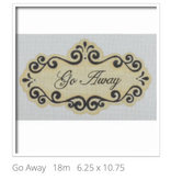 Canvas GO AWAY  SGN02   6.25X10.75"
