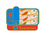 Accessories RED AND BLUE SARDINE CAN  NEEDLE MINDER