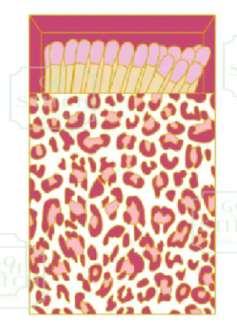 Accessories PINK LEOPARD MATCHBOX  NEEDLE MINDER