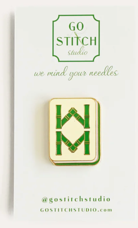 Accessories BAMBOO MAHJONG TILE   NEEDLE MINDER