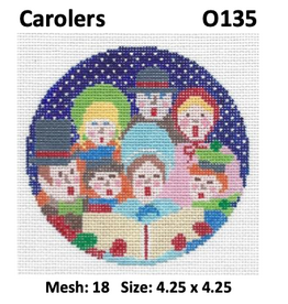 Canvas CAROLERS  ROUND  DS0135 4.25" ROUND