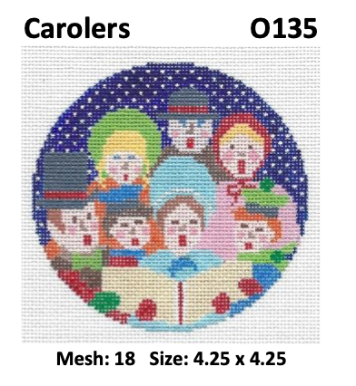 Canvas CAROLERS  ROUND  DS0135 4.25" ROUND