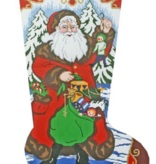 Canvas SANTA  WITH GIFTS  XS7164
