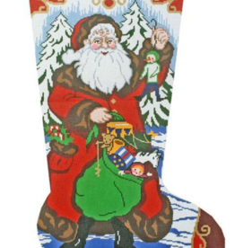 Canvas SANTA  WITH GIFTS  XS7164