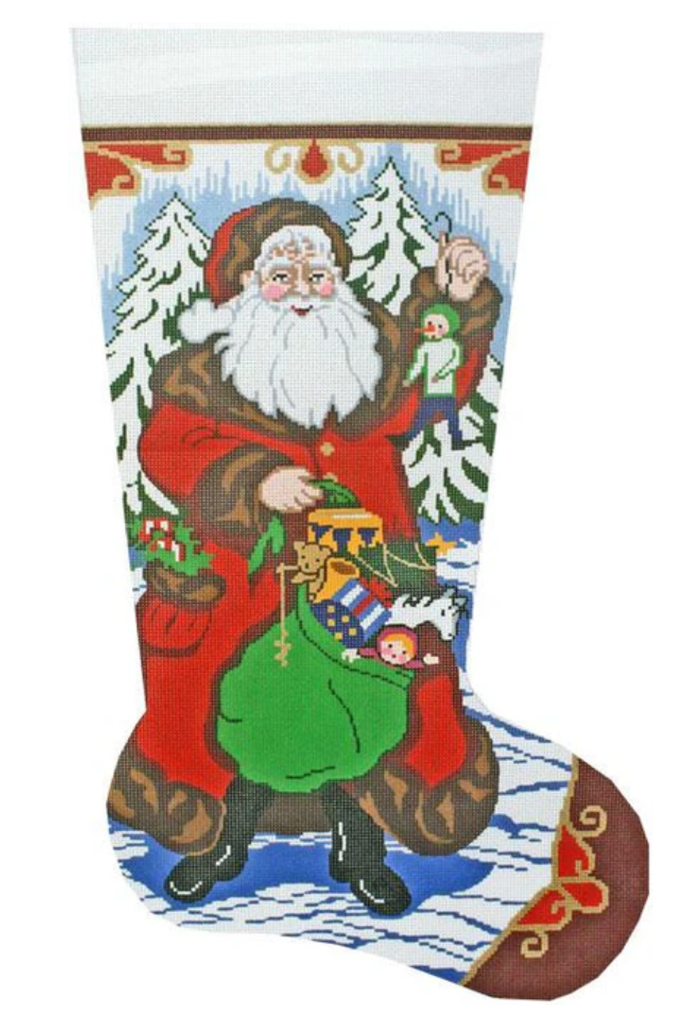Canvas SANTA  WITH GIFTS  XS7164