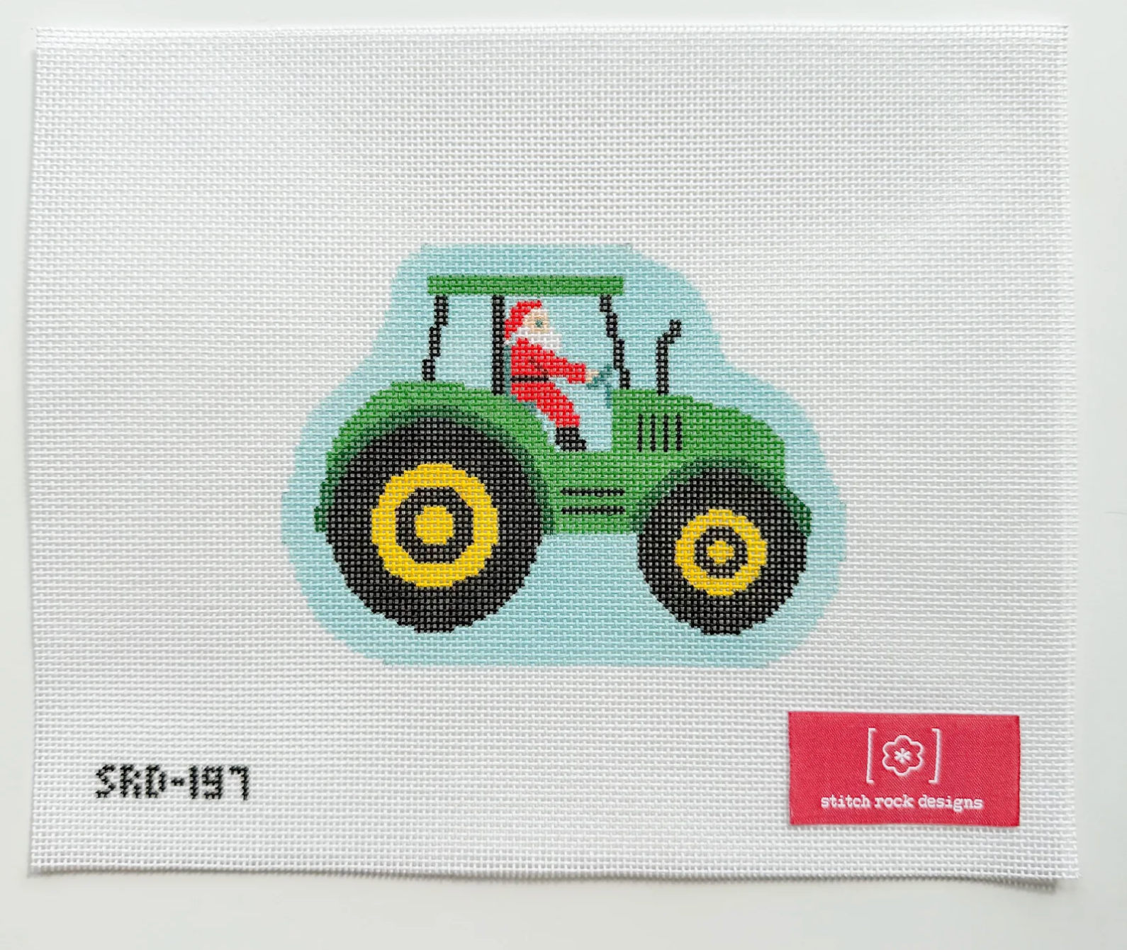 Canvas TRACTOR  SANTA  SRD197  4.9X3.8"