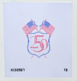 Canvas 250TH ANNIVERSARY CREST  PRINTED  3.75X4.5"