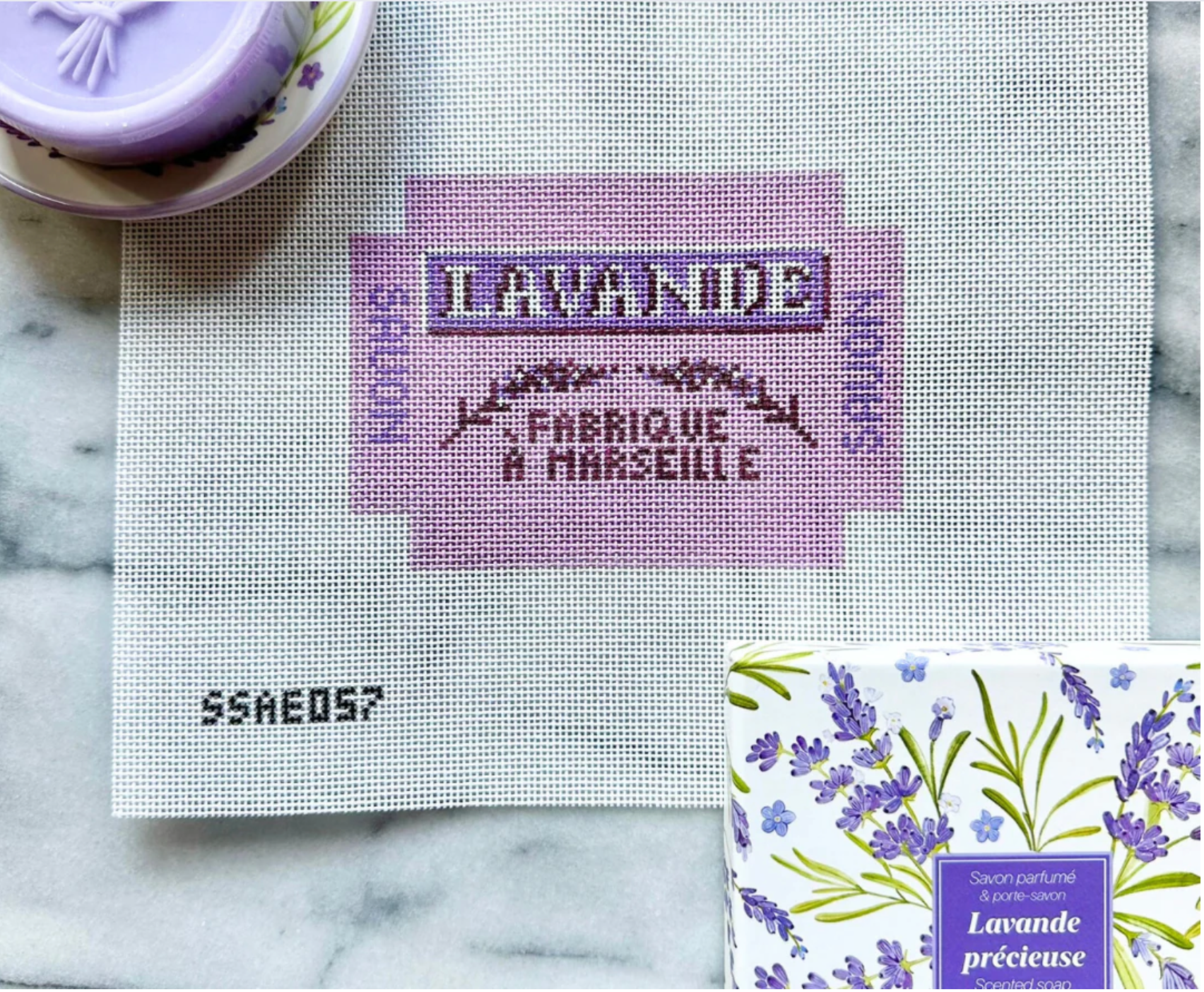 Canvas 3D LAVANDER SOAP   SSAE057    4.75X3.5"