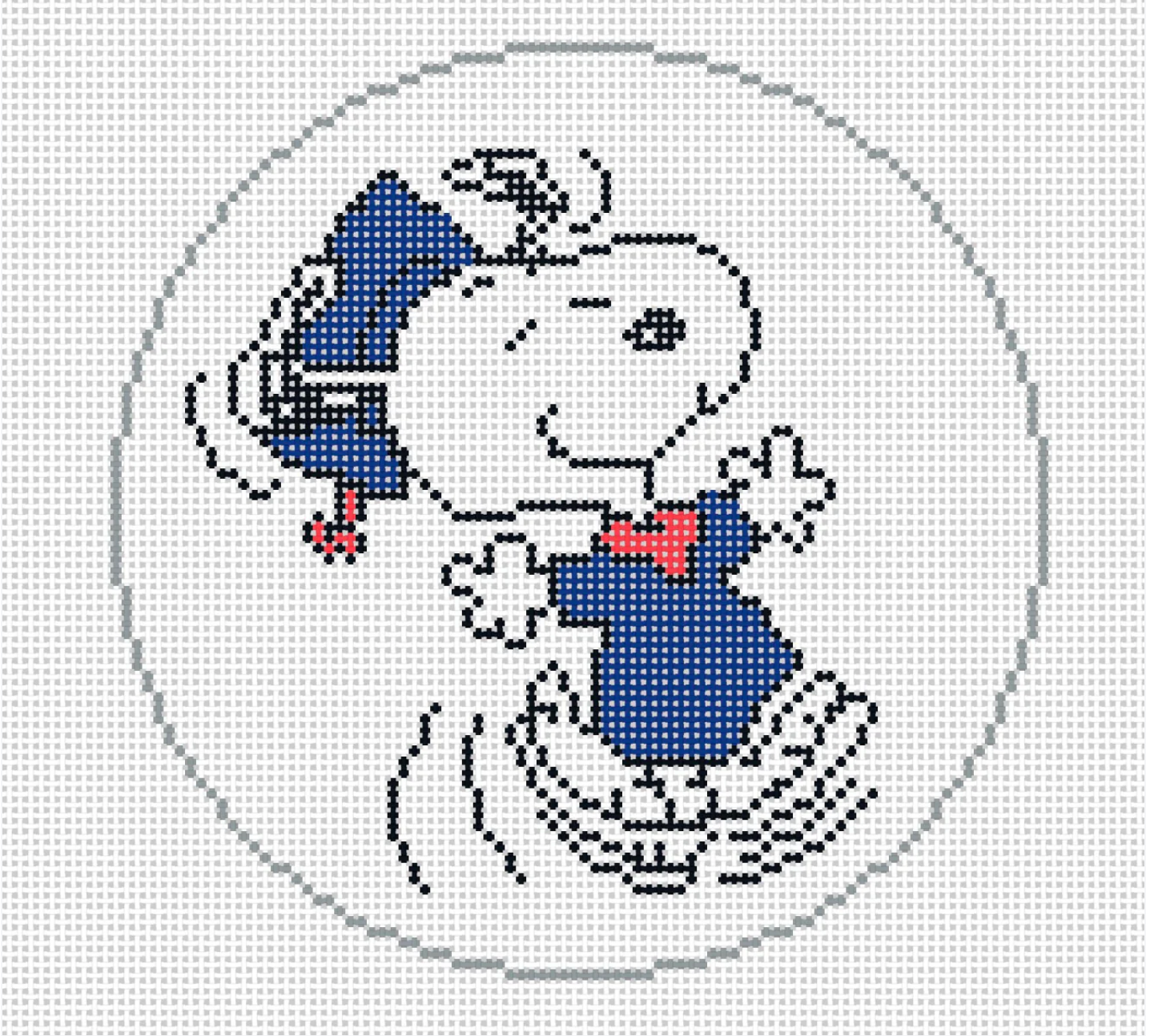 Canvas SNOOPY GRADUATION DANCE GRAD01   5" ROUND