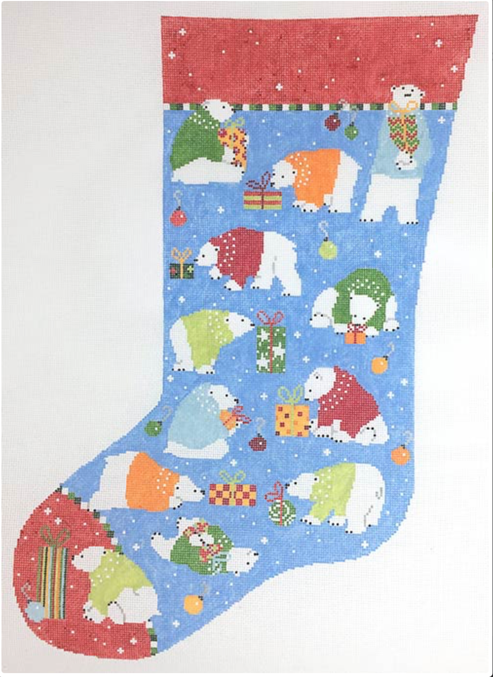 Canvas POLAR BEAR STOCKING  PCH011