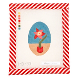 Canvas MARQUIN'S OVALS ORNAMENT OR NAPKIN RINGS - AMARYLLIS  2X3"