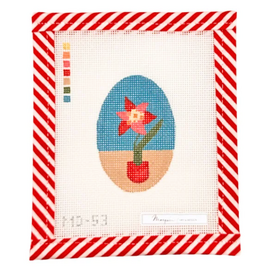 Canvas MARQUIN'S OVALS ORNAMENT OR NAPKIN RINGS - AMARYLLIS  2X3"