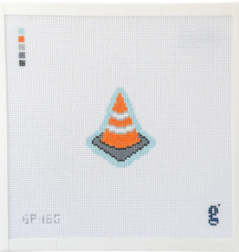 Canvas CONSTRUCTION CONE MINI/BAG CHARM  GP160  2.3X2"