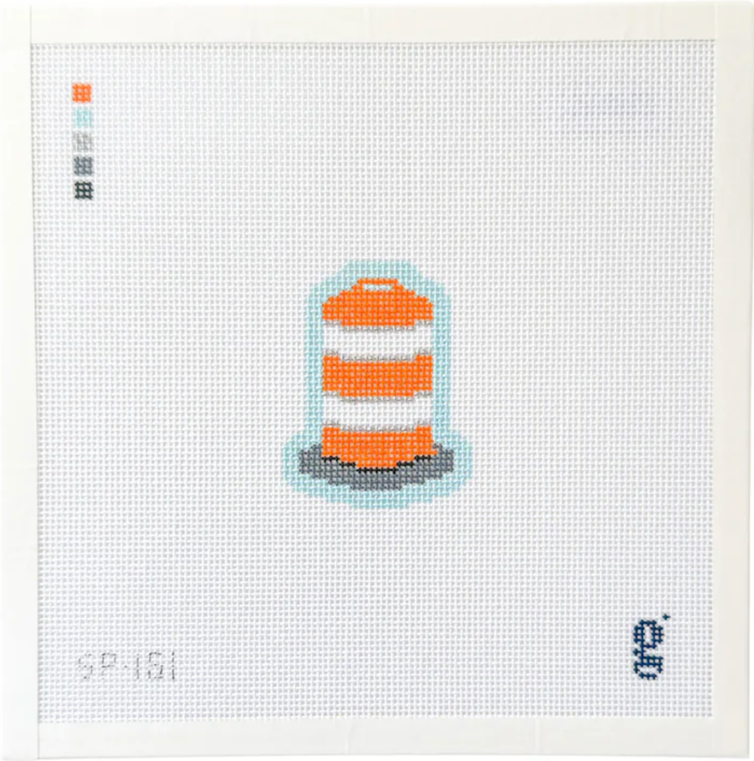 Canvas CONSTRUCTION TRAFFIC DRUM  MINI/BAG CHARM  GP160  2.3X1.9"