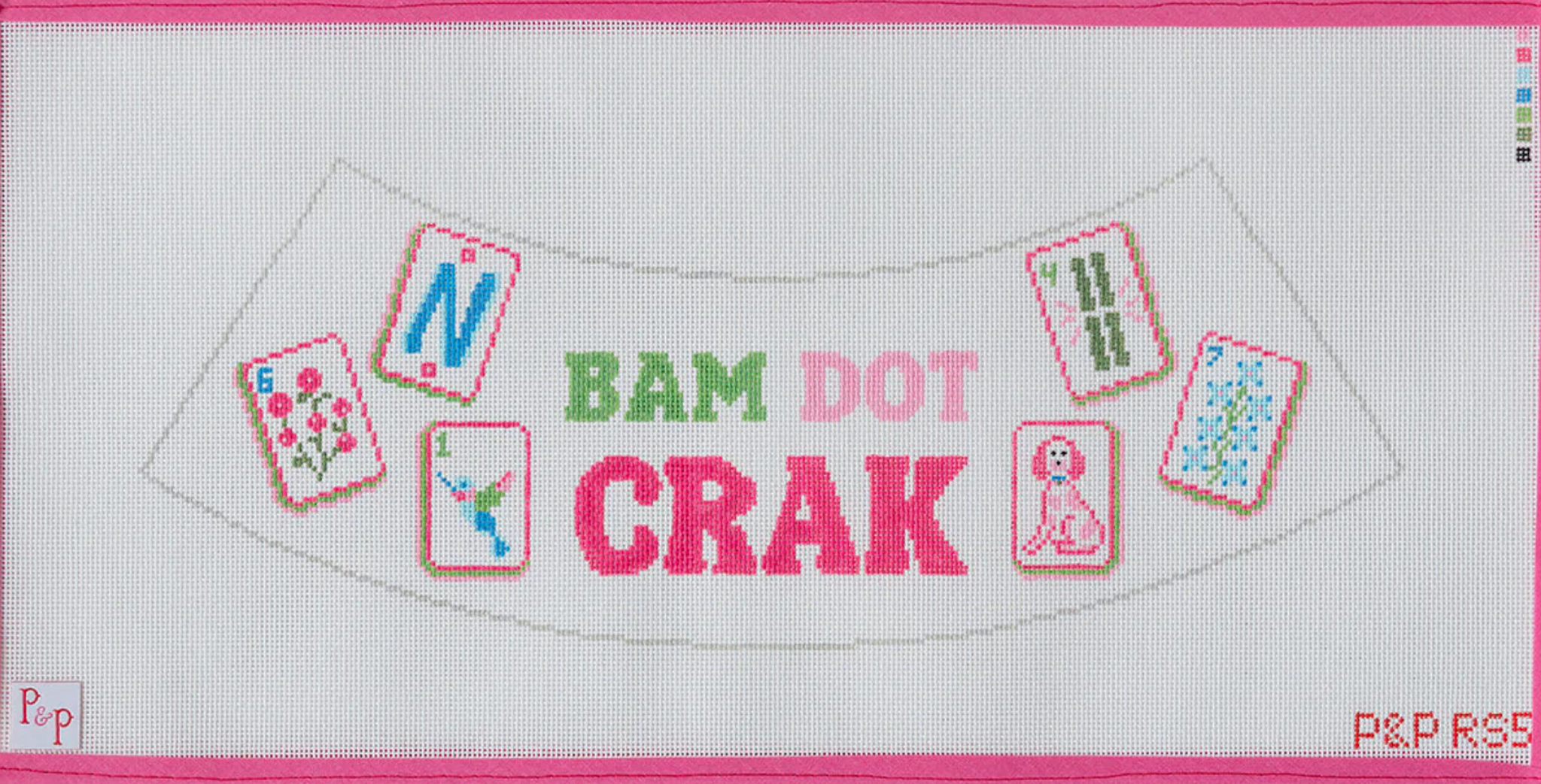 Canvas LAMPSHADE - MAHJONG   P&PSS3   14X16"