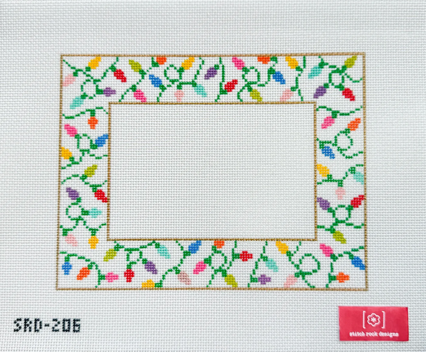 Canvas CHRISTMAS LIGHTS PICTURE FRAME  SRD206  9X7"