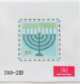 Canvas MENORAH STAMP  4X4"   SRD201