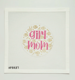 Canvas GIRL MOM  APBR37   4.25" ROUND