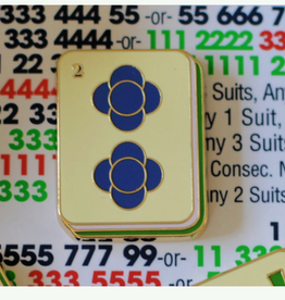 Accessories MAHJONG TILE - TWO DOT CLOVER   NEEDLE MINDER