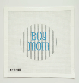Canvas BOY MOM  APBR38   4.25" ROUND